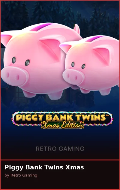 Piggy Bank Twins Xmas